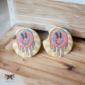 Groovy Tie Dye Car Coaster 2 Pack